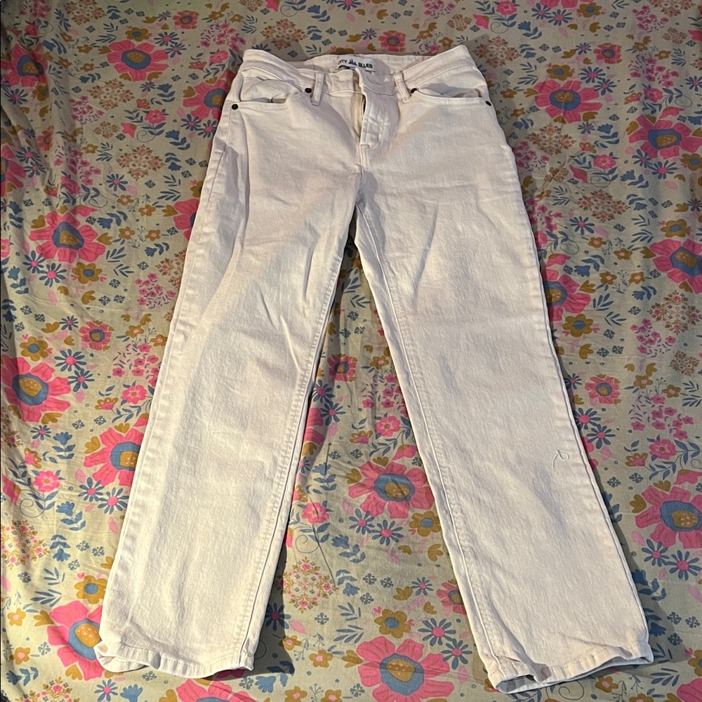 Classic Cream Straight Leg Jeans